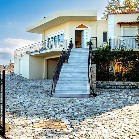 Villa Afroditi In Chania Near Airport With Private Pool, Free Wi-Fi, Souda Bay Views, Garden Oasis Kounoupidhianá Exterior foto