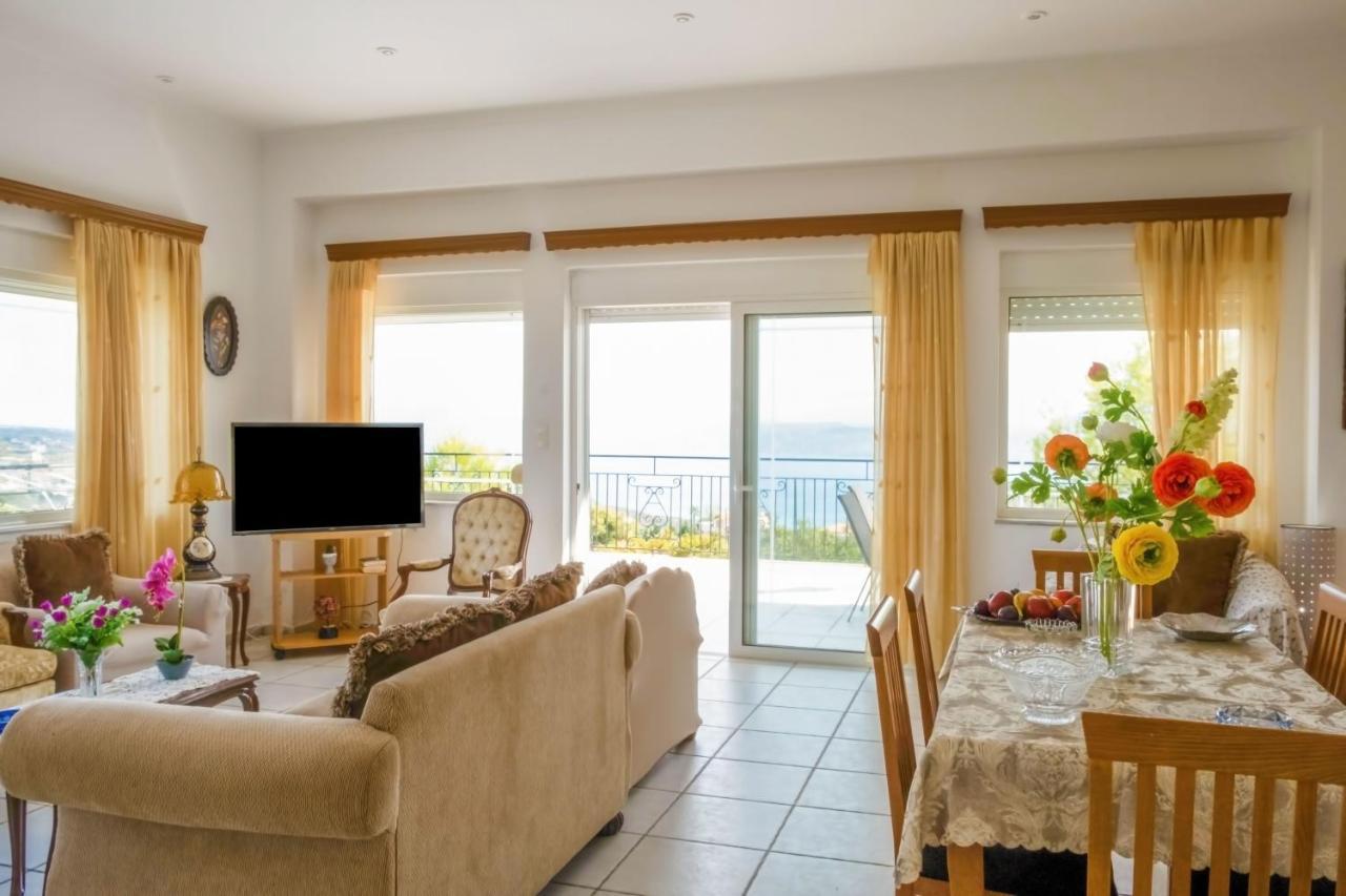 Villa Afroditi In Chania Near Airport With Private Pool, Free Wi-Fi, Souda Bay Views, Garden Oasis Kounoupidhianá Exterior foto