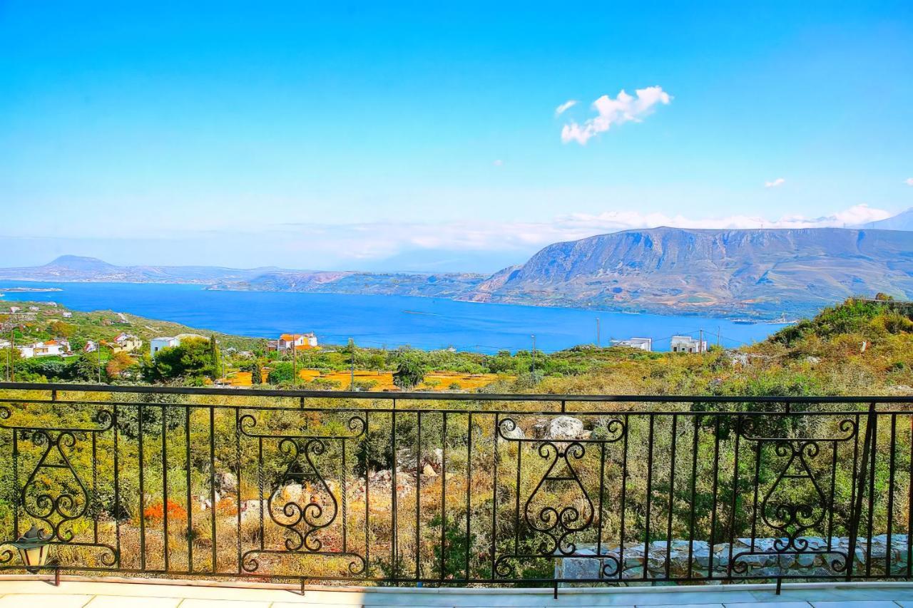 Villa Afroditi In Chania Near Airport With Private Pool, Free Wi-Fi, Souda Bay Views, Garden Oasis Kounoupidhianá Exterior foto